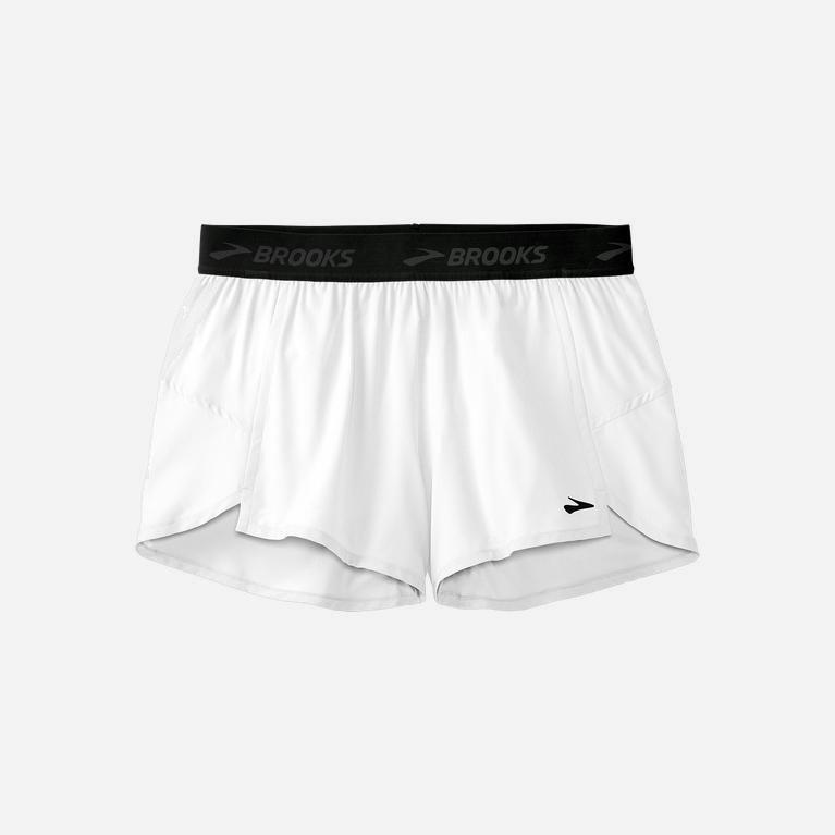 Brooks Chaser 3 Australia - Women's Running Shorts - White (457309-BWG)